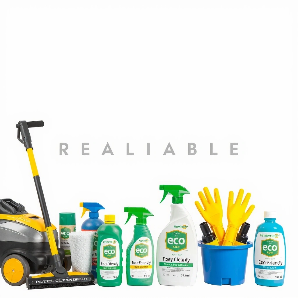 Professional cleaning equipment and eco-friendly supplies