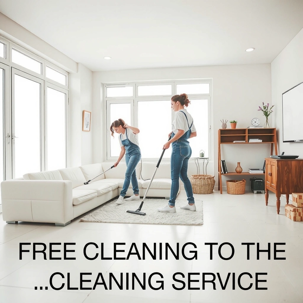 Professional cleaning service in modern living room